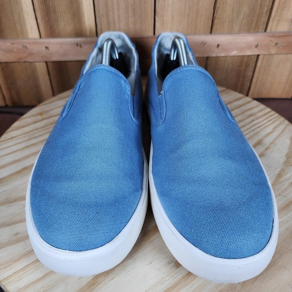 OluKai Lae'ahi Shoes Mens Size 11 Blue Canvas Slip On Casual Sneakers Comfort - Picture 2 of 10